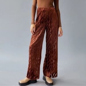 urban renewal remnants wide leg squiggle burnout pants